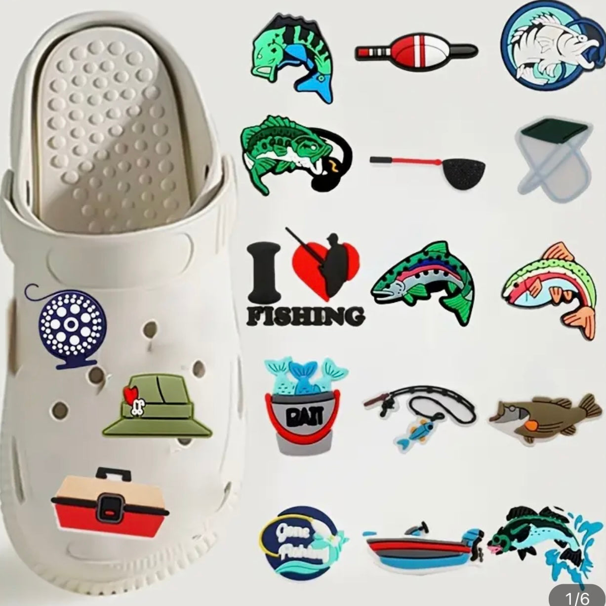 Fish charm croc pack