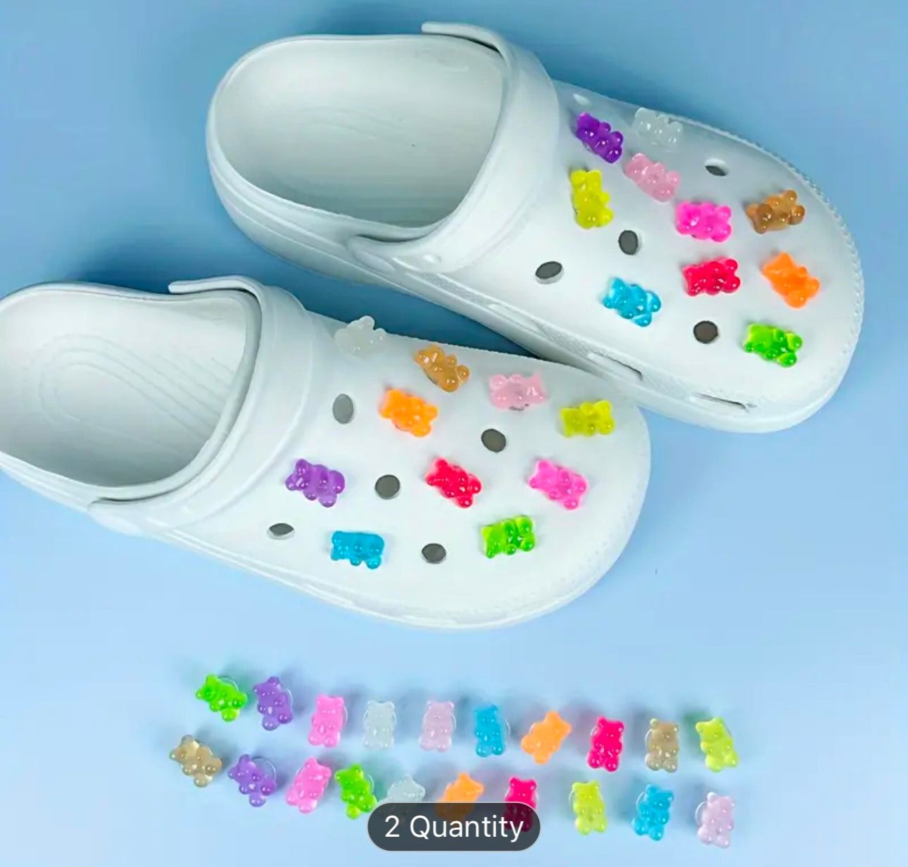 Glow in the dark jelly bear charms