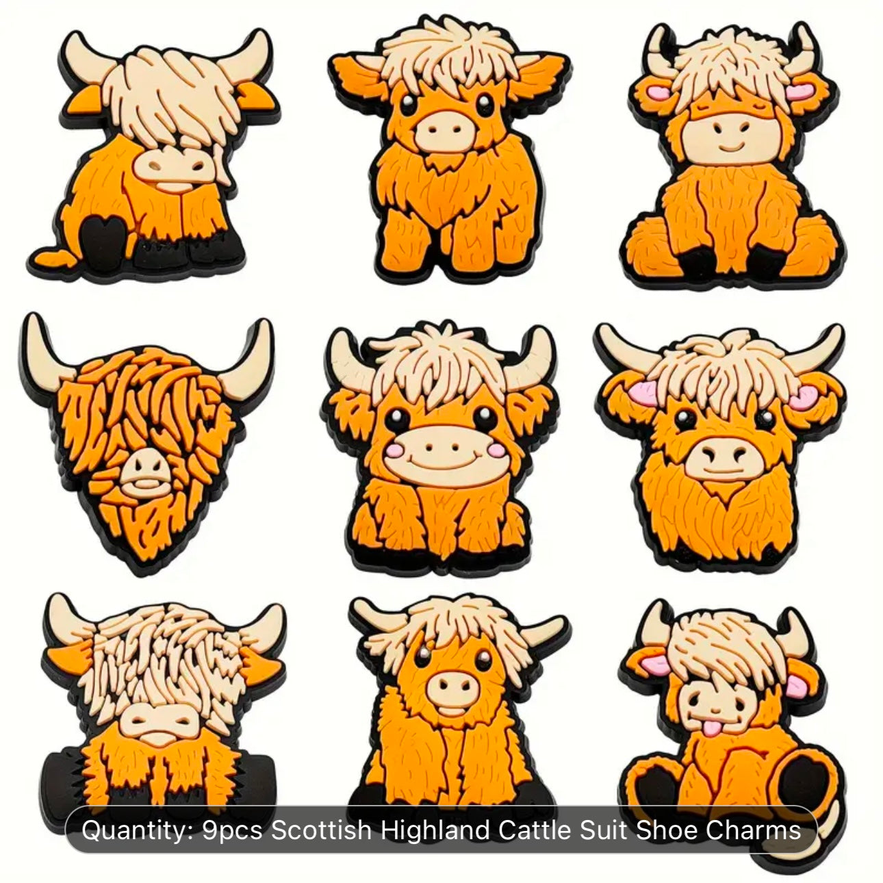 Highland cow charms
